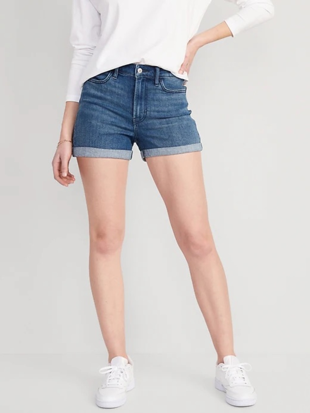 Old Navy High-Rise Wow Blue Denim Shorts
